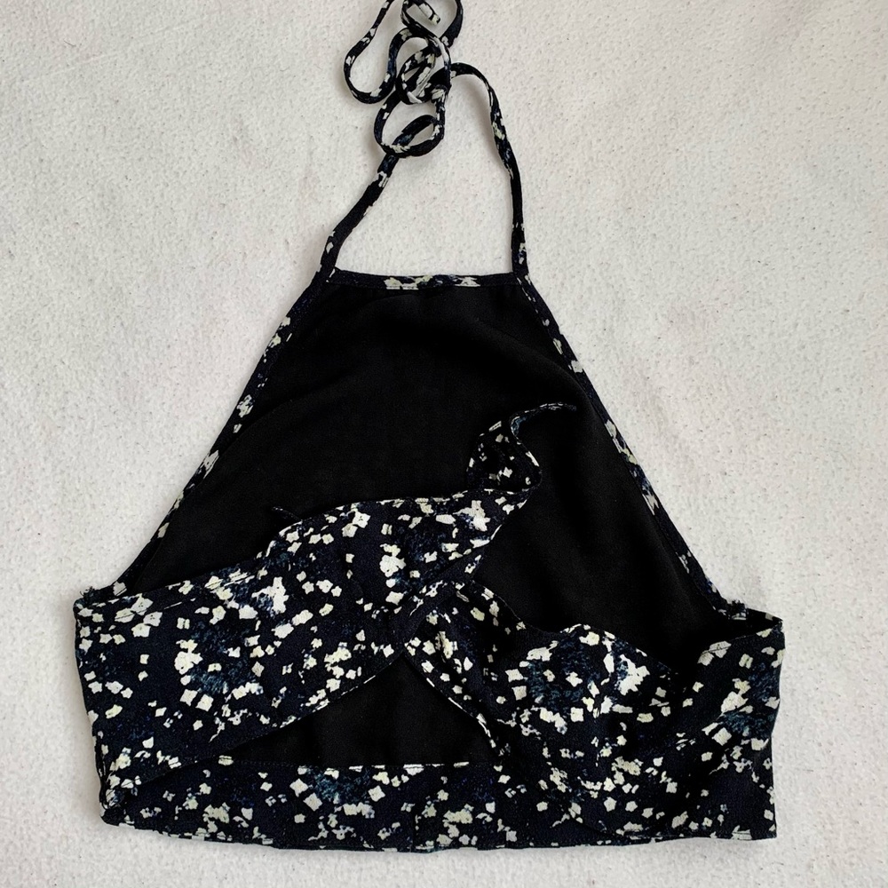 Dreamy Aritzia Sunday Best Floral Crepe Halter Top NWOT